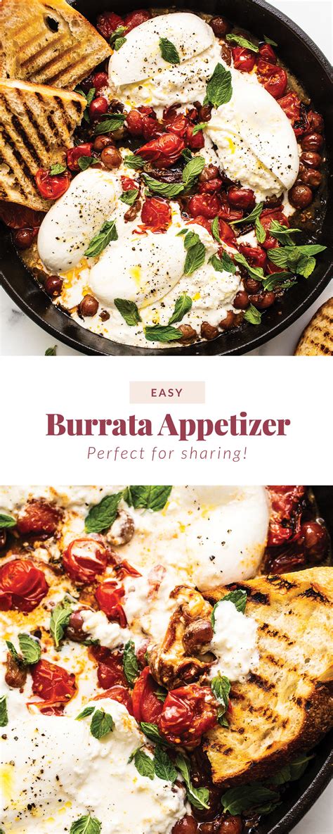 Bursting Cherry Tomatoes and Burrata Appetizer - Fit Foodie Finds