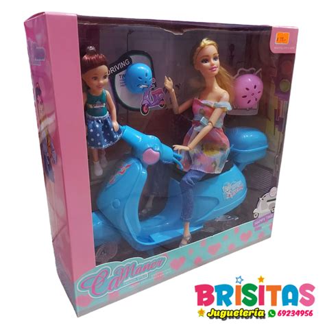 MUÑECA TIPO BARBIE MOTO Juguetería Brisitas