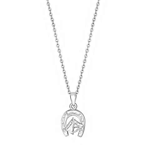 Kinder Hufeisen Collier 925 Sterling Anhänger mit Kette youluxe de