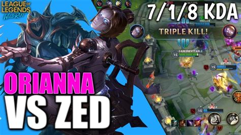 ORIANNA Mid Vs ZED ORIANNA Wild Rift Gameplay YouTube