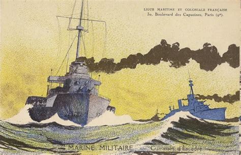 Carte Postale Illustrateur Haffner Bateau Marine Militaire Cuirasses D