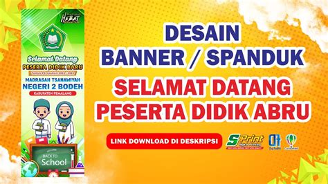 DESAIN BANNER SPANDUK SELAMAT DATANG PESERTA DIDIK BARU CORELDRAW