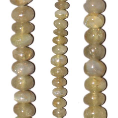 Chrysoberyll Katzenauge Scheibchen Verlaufend Strang 40cm La Pantera