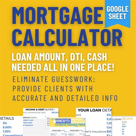 Homebuyer Dashboard Comprehensive Mortgage Calculator For Real Estate