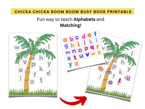 Chicka Chicka Boom Boom Busy Book Printable | Activity Worksheet for