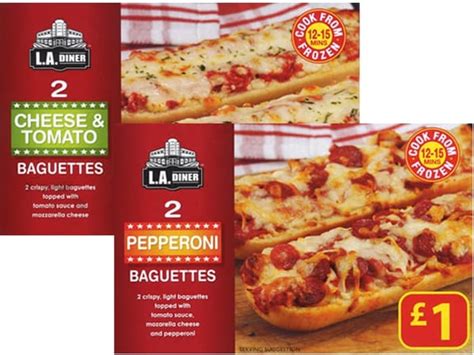 La Diner Pizza Baguettes 2 Flavour Options £1 At Farmfoods