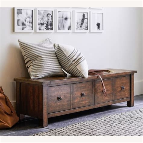 Pottery Barn Benchwright Entryway Storage Bench Aptdeco