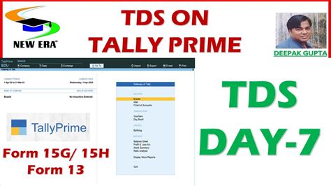 Tds On Tally Prime Day 7 By Deepak Gupta Youtube