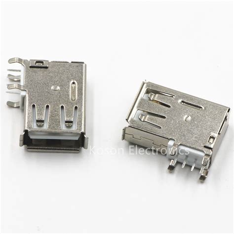 10pcs High Quality Usb Type A Female Pcb Mount Socket Connector Vertical Usb A Female Socket