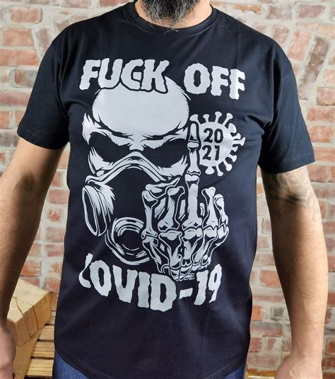 Fuck Off Koszulka M Ska Pandemia M Oficjalne Archiwum Allegro