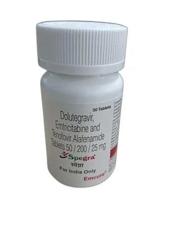 Spegra Tablets Dolutegravir 50mg Emtricitabine 200mg Tenofovir