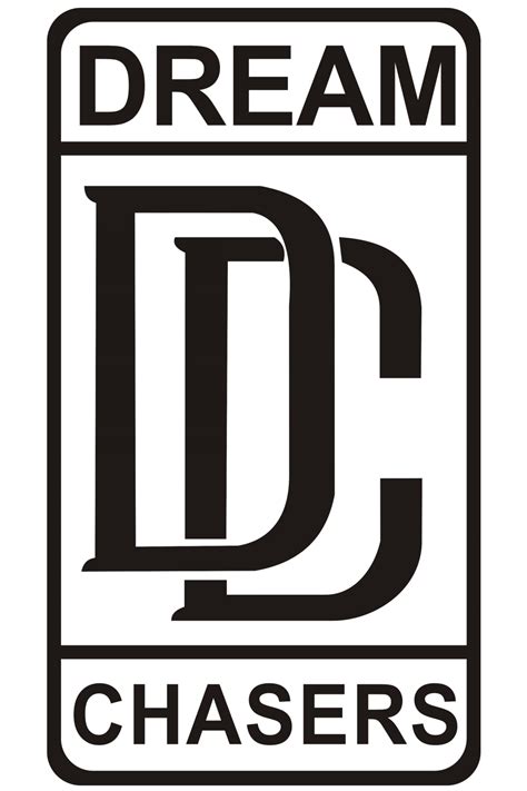 The Dream Chasers Logo Is Shown In Black And White Which Reads Dream