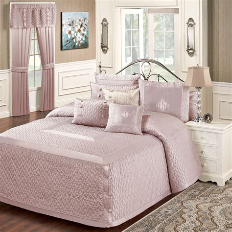 Silk Allure Dusty Mauve Oversized Quilted Bedspread Bedding