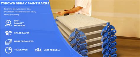 Topown Spray Paint Racks 24pcs Door Painting Stand Paint