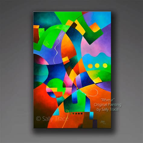 Original Geometric Abstract Paintings Sally Trace Abstract Paintings