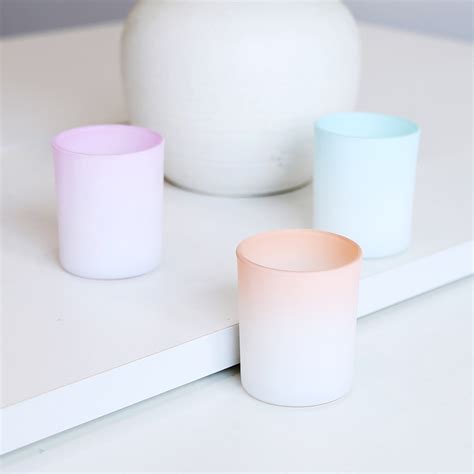 Customized Frosted Matte White Candle Holder Meatal With Glass High Quality Matte White Glass