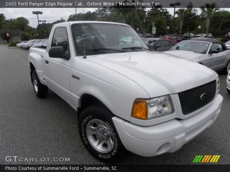 Oxford White 2002 Ford Ranger Edge Regular Cab Medium Prairie Tan