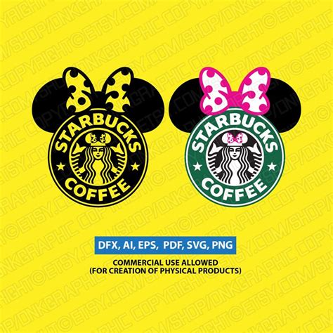 10 Styles Starbucks Svg Disney Mickey Minnie Mouse Cup Etsy