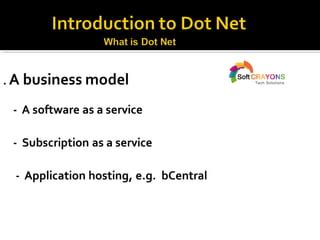 Basic Introduction Of Dot Net Programming Ppt