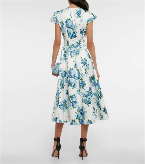 Emilia Wickstead Lecia Floral Printed Faille Midi Dress Emilia Wickstead