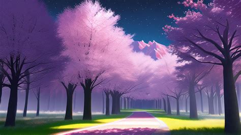 NovelAI Cherry Blossom Nighttime 4K Wallpaper by DarkPrncsAI on DeviantArt