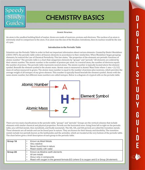 Chemistry Basics Speedy Study Guide Publishing Speedy Amazon