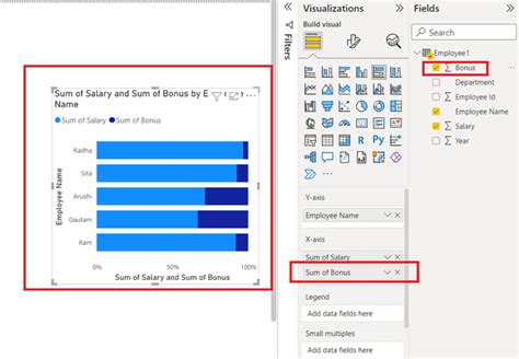 Power Bi Create 100 Stacked Column Chart Geeksforgeeks