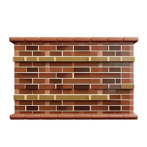 Brick Wall 3d Rendering Icon Illustration 28715061 Png