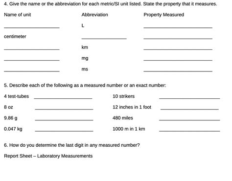 [solved] 4 Give The Name Or The Abbreviation For Each Metric Si Unit Course Hero