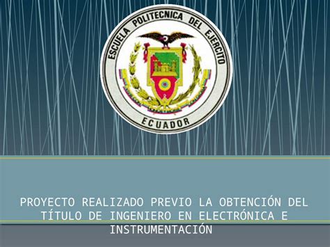 Pptx Proyecto Realizado Previo La Obtenci N Del T Tulo De Ingeniero