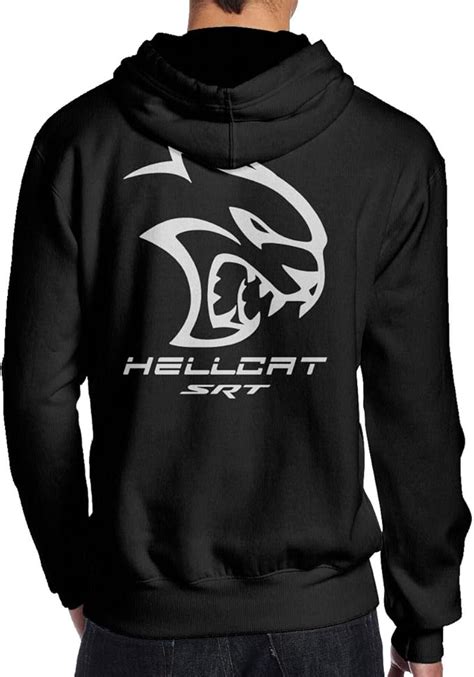 Mens Hoodies Dodge Hellcat Srt Pullover Sweatshirt Hooded