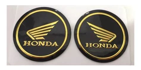 Emblema Logo Honda Dourado Tanque Motocicleta Par Mercadolivre