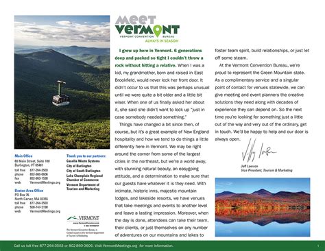 Vermont Convention Bureau Sally Stetson Design