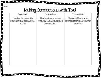 Text To Self Connections Printables