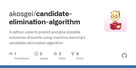 GitHub Akosgei Candidate Elimination Algorithm A Python Code To