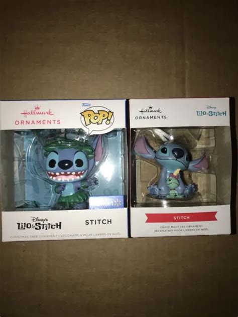 LOT OF 2 Hallmark Keepsake Christmas Ornament Disney Lilo Stitch