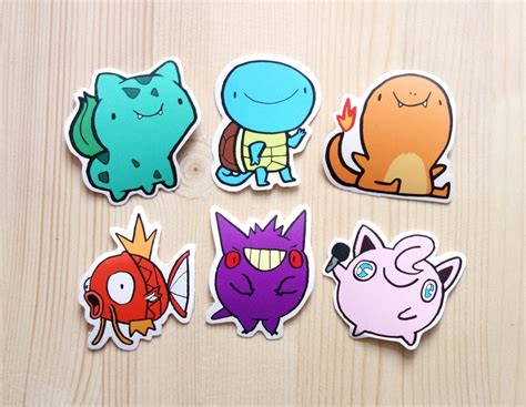 Cute Pokemon Stickers / Pokemon Sticker Pack - Etsy