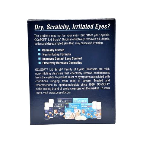 OCuSOFT Lid Scrub Original Eyelid Cleanser, 30 Count – Bye Dry Eyes