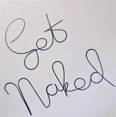 Wire Words Get Naked Wall Art Sign Bathroom Bedroom Etsy UK