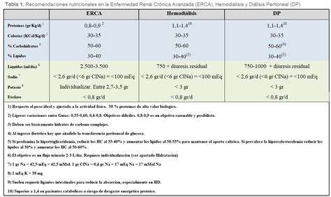 Nutrici N En La Enfermedad Renal Cr Nica Nefrolog A Al D A