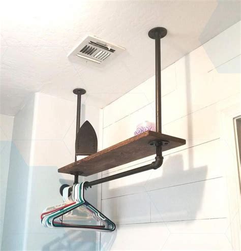Fantastic Hanging Pipe Shelves Mantel And Surround