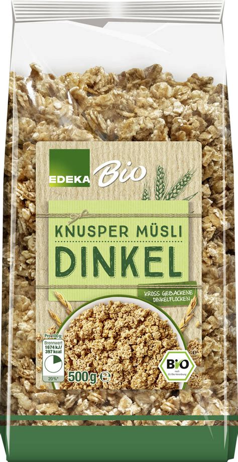 EDEKA Bio Knusper Müsli Dinkel 500G von Edeka24 für 2 79 ansehen