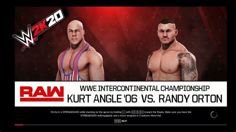 Wwe K Kurt Angle Vs Randy Orton Wwe Intercontinental Championship