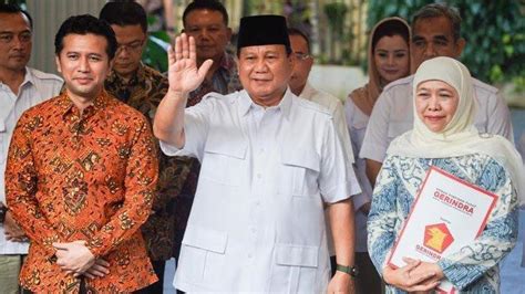 Terima Rekomendasi Gerindra Ketum Prabowo Janji Menangkan Khofifah