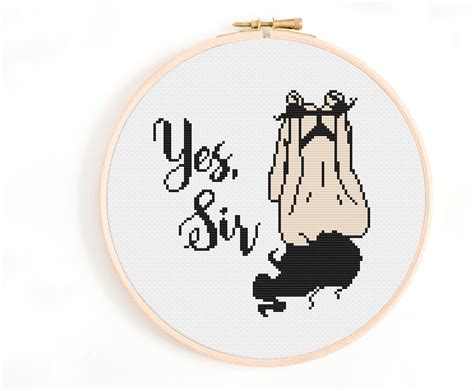 Yes Sir BDSM Cross Stitch Pattern Mature Cross Stitch Etsy