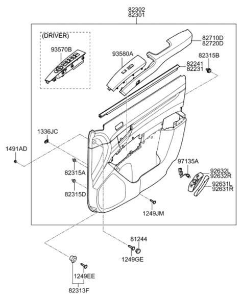 82313 3B050 SH Genuine Hyundai Grommet Assembly Tapping Screw