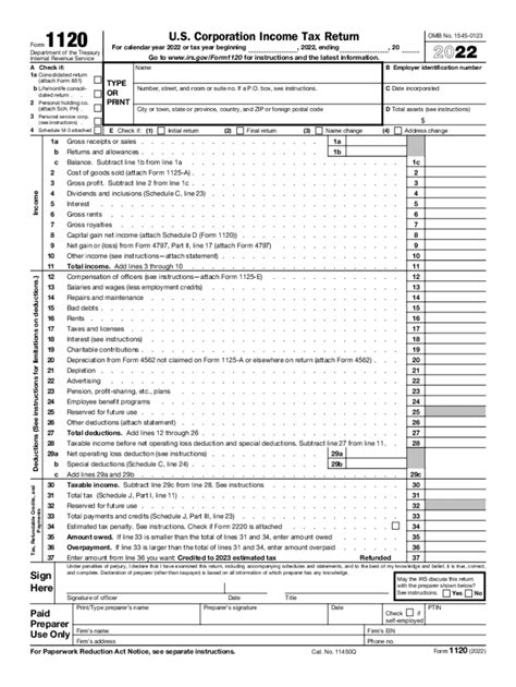 2022 2024 Form Irs 1120 Fill Online Printable Fillable Blank Pdffiller