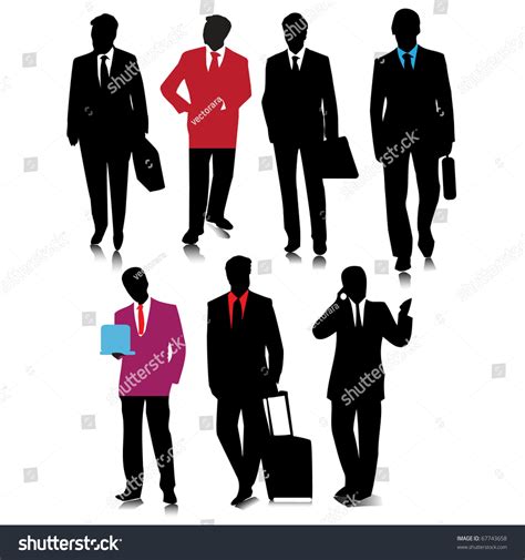 Silhouettes Business Menvector Stock Vector (Royalty Free) 67743658 ...