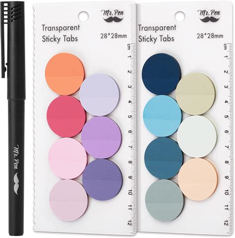 Amazon Mr Pen Transparent Sticky Notes Pcs Pastel Colors