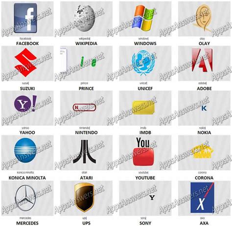 Logo Quiz Answers Level 2 Part 1